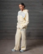 Womens Studded Zip Tracksuit Lemon (8)
